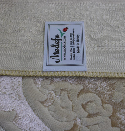 Modefa Prayer Rug Golden Ivory Sands Luxury Velvet Islamic Prayer Rug - Golden Ivory Sands