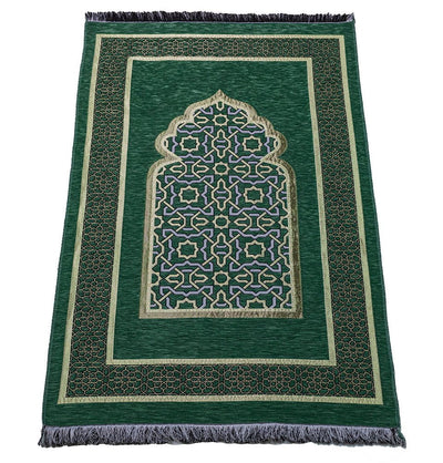 Modefa Prayer Rug Green Ramadan Gift Box Set - 5 Pieces with Prayer Mat (Green)