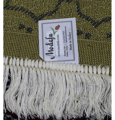 Modefa Prayer Rug Green/Red/Blue Wide 3 Person Prayer Rug | Floral Arch - #17-8