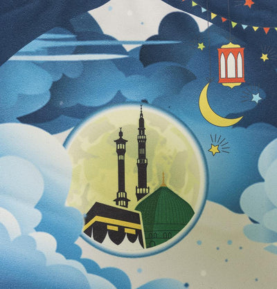 Modefa Prayer Rug Hajj Dreams Child Size Islamic Prayer Rug - Fun Digital Print (Hajj Dreams)