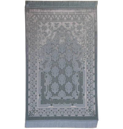 Modefa Prayer Rug Ice Blue Luxury Velvet Islamic Prayer Rug - Ice Blue