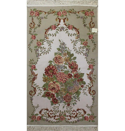 Modefa Prayer Rug Luxury Thin Embroidered Prayer Mat Gift Box Set 'Lavanta' - Ivory Floral Bouquet - Modefa 