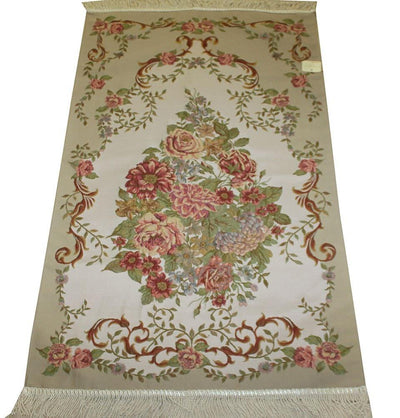 Modefa Prayer Rug Luxury Thin Embroidered Prayer Mat Gift Box Set 'Lavanta' - Ivory Floral Bouquet - Modefa 