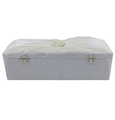 Modefa Prayer Rug Ivory Keepsake Velvet Gift Set with| Luxury Winter Rose Prayer Rug & Tesbih - Ivory
