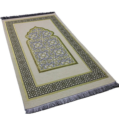 Modefa Prayer Rug Ivory Ramadan Gift Box Set - 5 Pieces with Prayer Mat - Creme