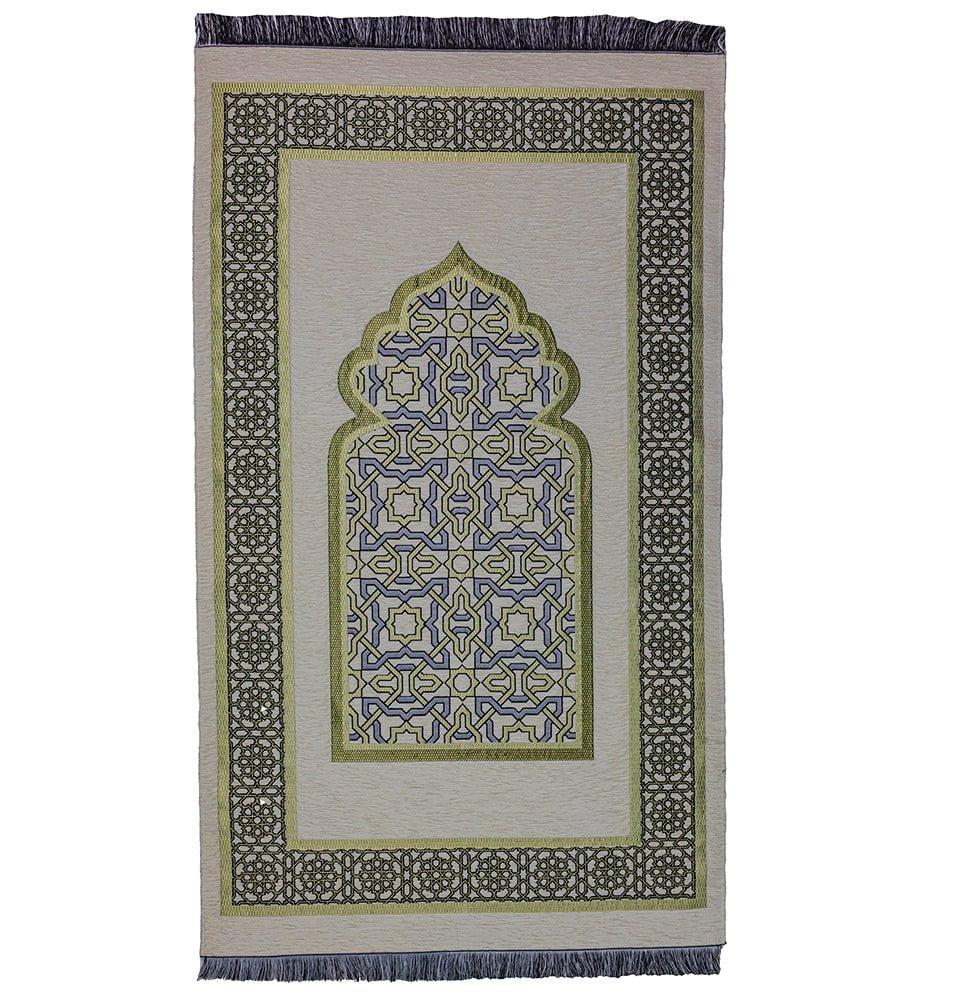 Modefa Prayer Rug Ivory Ramadan Gift Box Set - 5 Pieces with Prayer Mat - Creme