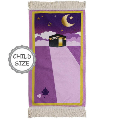 Modefa Prayer Rug Kaba Dreams - Pink Child Size Islamic Prayer Rug - Fun Digital Print - Kaba Dreams Pink