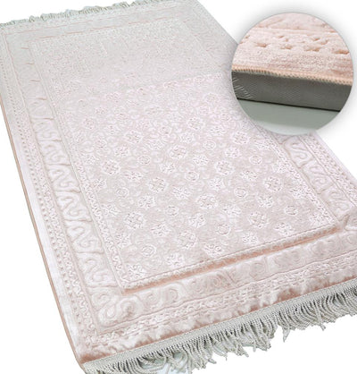 Modefa Prayer Rug Light Pink Orthopedic Foam Prayer Rug - Luxury Velvet Light Pink