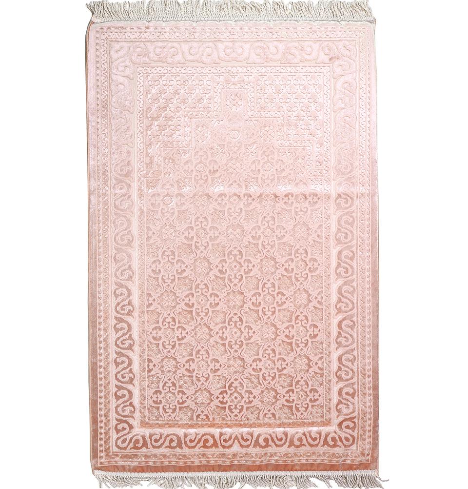 Modefa Prayer Rug Light Pink Orthopedic Foam Prayer Rug - Luxury Velvet Light Pink
