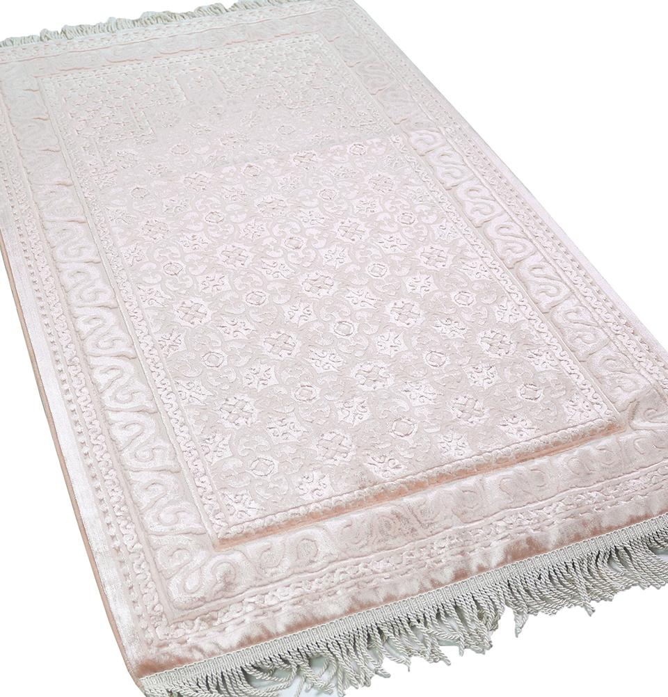 Orthopedic Foam Prayer Rug - Luxury Velvet White