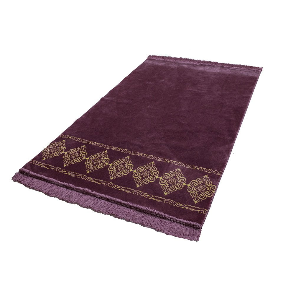 Modefa Prayer Rug Lilac Grand Plush Wide Islamic Prayer Rug - Lilac