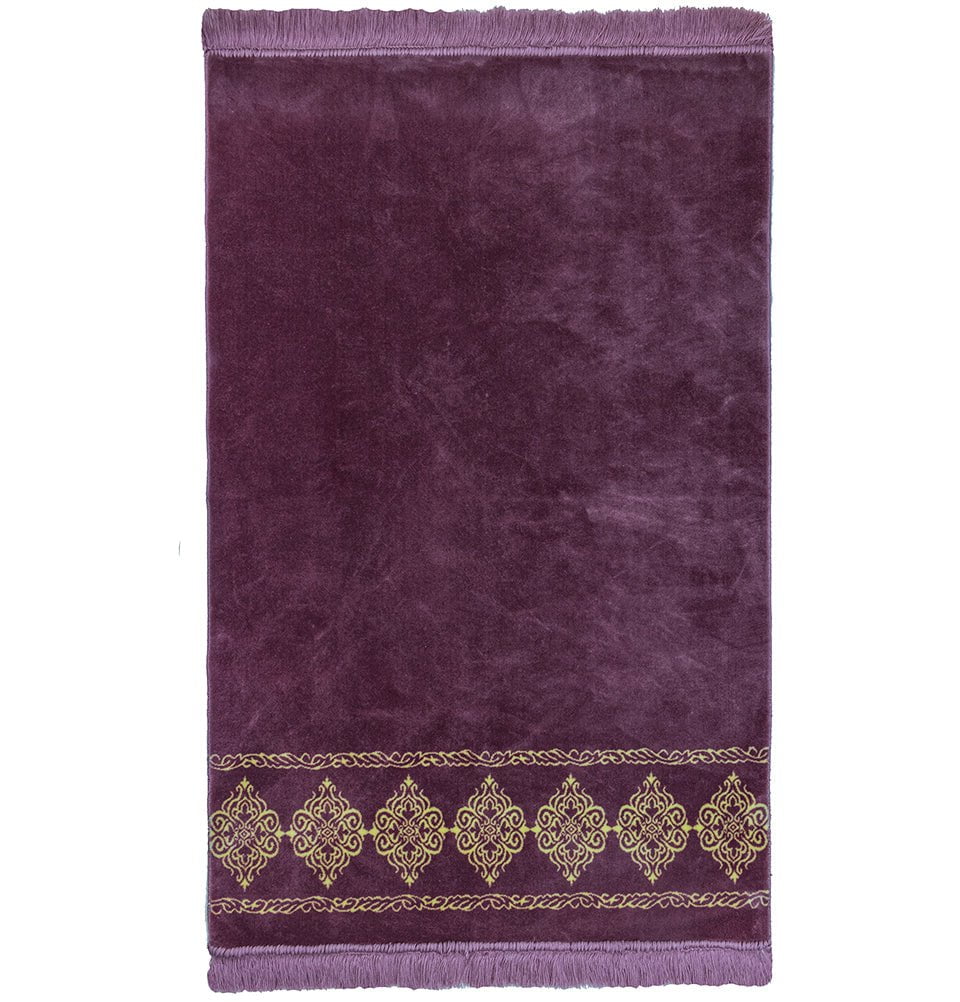 Modefa Prayer Rug Lilac Grand Plush Wide Islamic Prayer Rug - Lilac