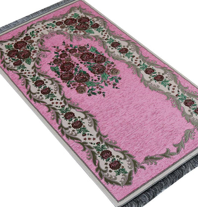 Women's Luxury Islamic Quran & Prayer Rug Gift Set 5 Pieces in Velvet Box - Pink