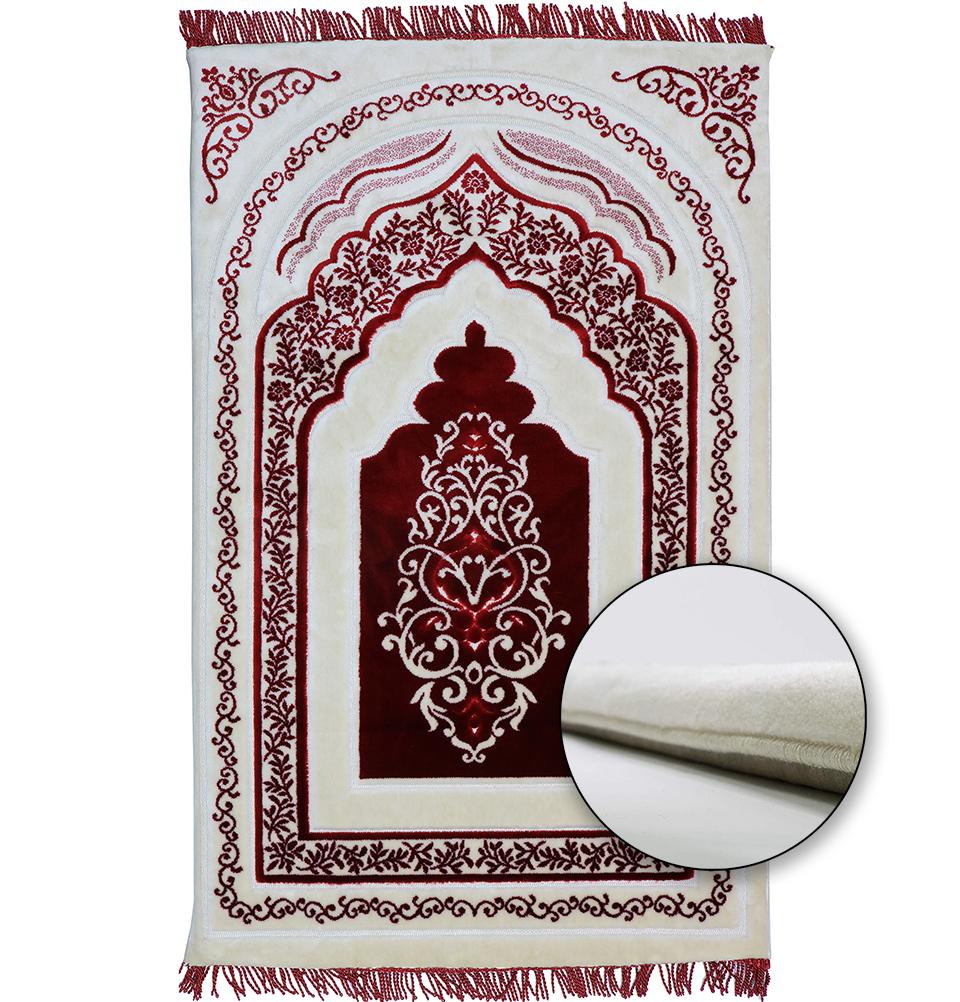 Luxury Foam Prayer Rug - Rich Red