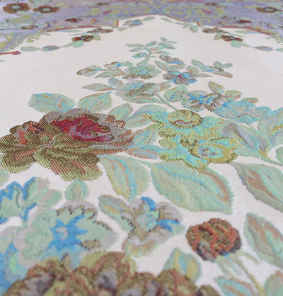 Luxury Thin Embroidered Floral Lavanta Prayer Mat Gift Box - Blue