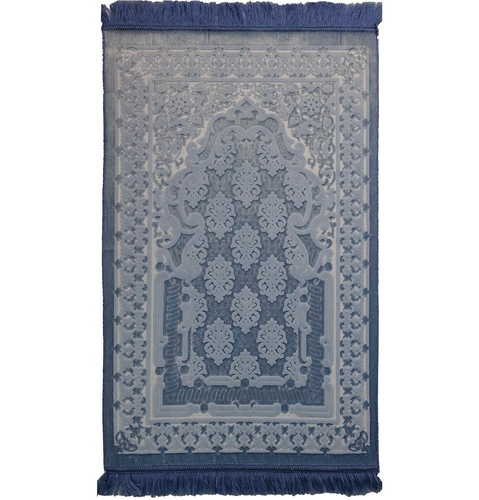Modefa Prayer Rug Luxury Velvet Islamic Prayer Rug - Baby Blue