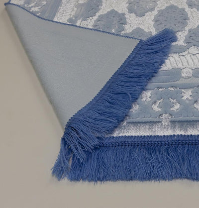 Modefa Prayer Rug Luxury Velvet Islamic Prayer Rug - Baby Blue