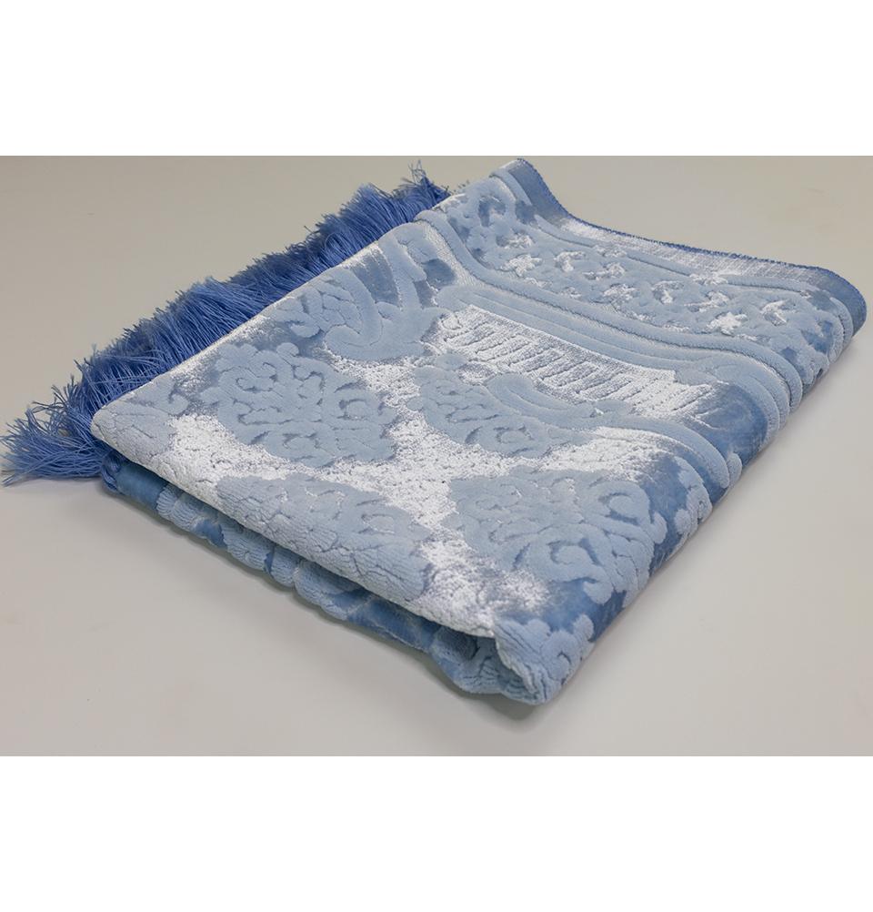 Modefa Prayer Rug Luxury Velvet Islamic Prayer Rug - Baby Blue