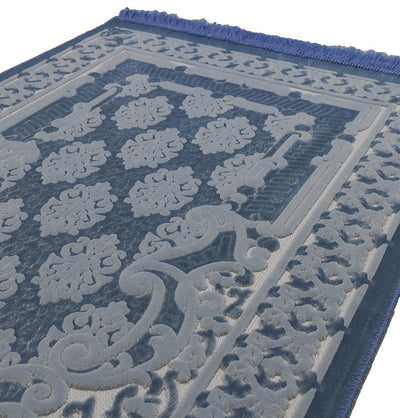 Modefa Prayer Rug Luxury Velvet Islamic Prayer Rug - Baby Blue
