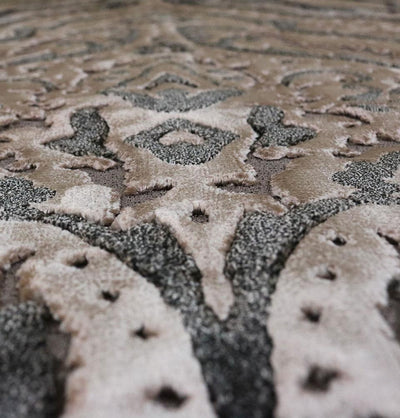 Luxury Velvet Islamic Prayer Rug - Mink