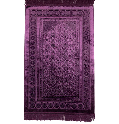 Modefa Prayer Rug Luxury Velvet Islamic Prayer Rug - Purple