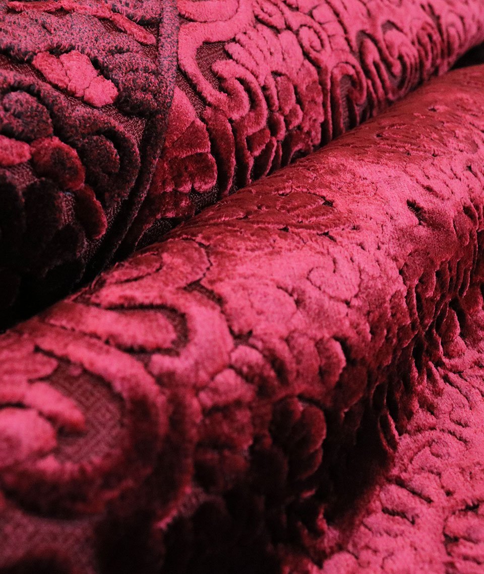 Luxury Velvet Islamic Prayer Rug - Red