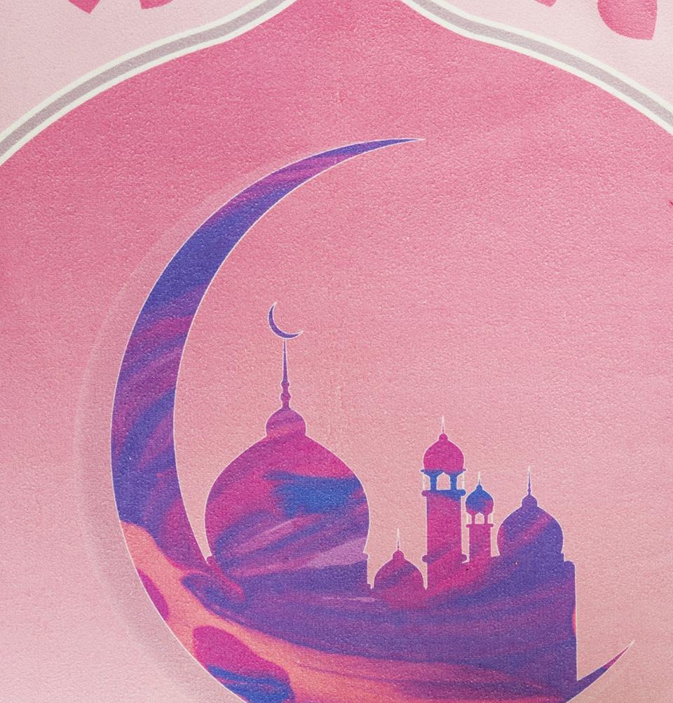 Modefa Prayer Rug Masjid Love Pink Child Size Islamic Prayer Rug - Fun Digital Print (Masjid Love Pink)