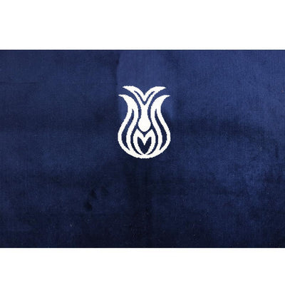 Solid Simple Velvet Prayer Rug with Tulip - Navy Blue