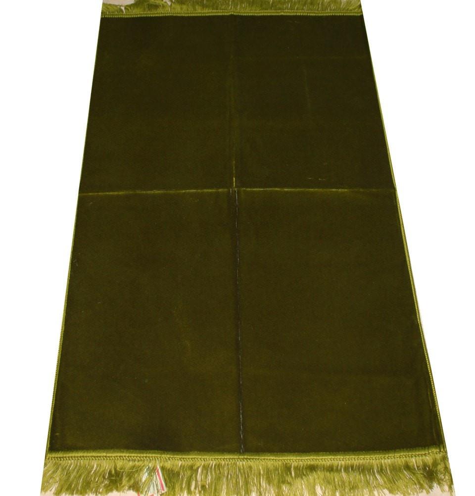 Modefa Prayer Rug Solid Simple Velvet Prayer Rug - Olive Green - Modefa 