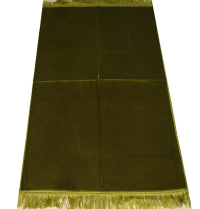 Modefa Prayer Rug Solid Simple Velvet Prayer Rug - Olive Green - Modefa 