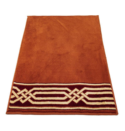 Modefa Prayer Rug Orange Luxury Islamic Prayer Carpet | Rolled Velvet Kilim Rug | Simple Orange