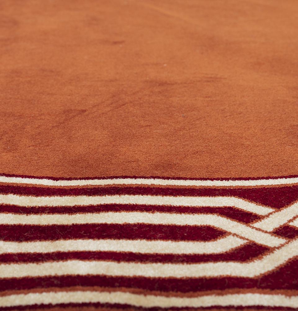 Modefa Prayer Rug Orange Luxury Islamic Prayer Carpet | Rolled Velvet Kilim Rug | Simple Orange