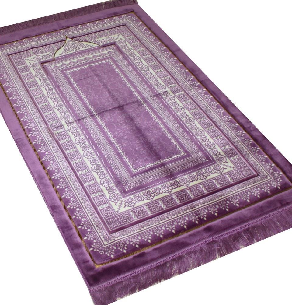 Double Plush Wide Extra Large Prayer Rug - Pink