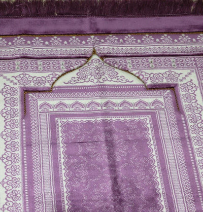 Modefa Prayer Rug Double Plush Wide Extra Large Prayer Rug - Pink - Modefa 