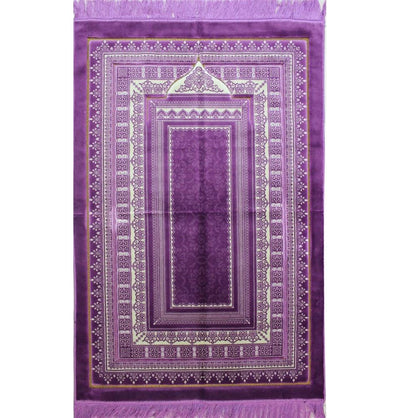 Double Plush Wide Extra Large Prayer Rug - Pink