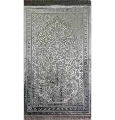 Modefa Prayer Rug Pink Long Keepsake Velvet Gift Case | 5 Piece Set | Luxury Prayer Rugs & Crystal Cut Tesbih - Pink