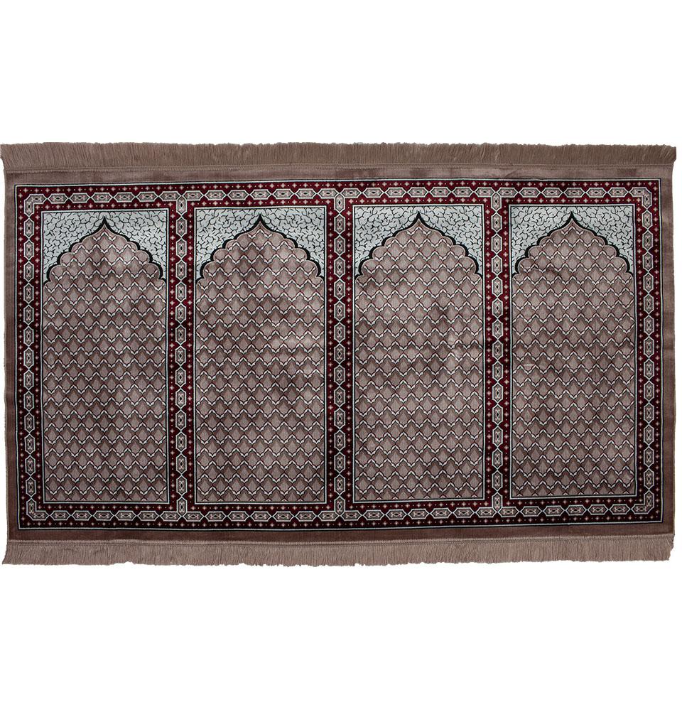 Modefa Prayer Rug Pink Wide 4 Person Masjid Islamic Prayer Rug - Lattice Pink