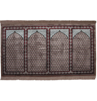 Modefa Prayer Rug Pink Wide 4 Person Masjid Islamic Prayer Rug - Lattice Pink