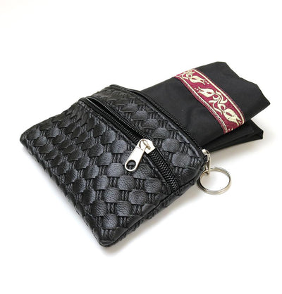 Modefa Prayer Rug Pocket Travel Prayer Mat with Zippered Case - Black