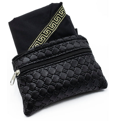 Modefa Prayer Rug Pocket Travel Prayer Mat with Zippered Case - Black/White