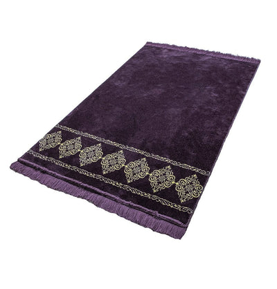 Modefa Prayer Rug Purple Grand Plush Wide Islamic Prayer Rug - Purple