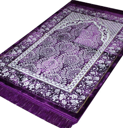 Modefa Prayer Rug Purple Plush Ipek Islamic Prayer Rug Purple