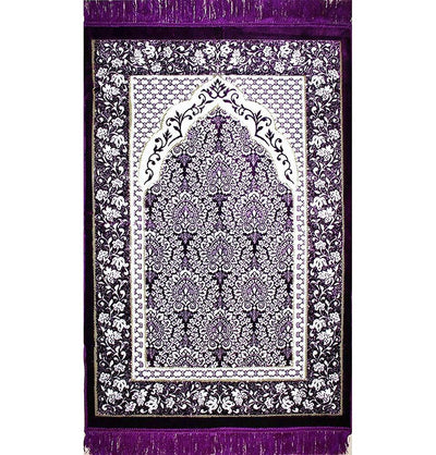Modefa Prayer Rug Purple Plush Ipek Islamic Prayer Rug Purple
