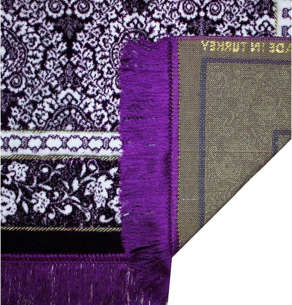 Modefa Prayer Rug Purple Plush Ipek Islamic Prayer Rug Purple