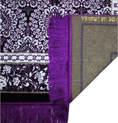 Modefa Prayer Rug Purple Plush Ipek Islamic Prayer Rug Purple