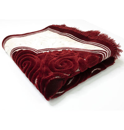 Modefa Prayer Rug Red #2 Plush Velvet Islamic Prayer Rug Sina - Red #2