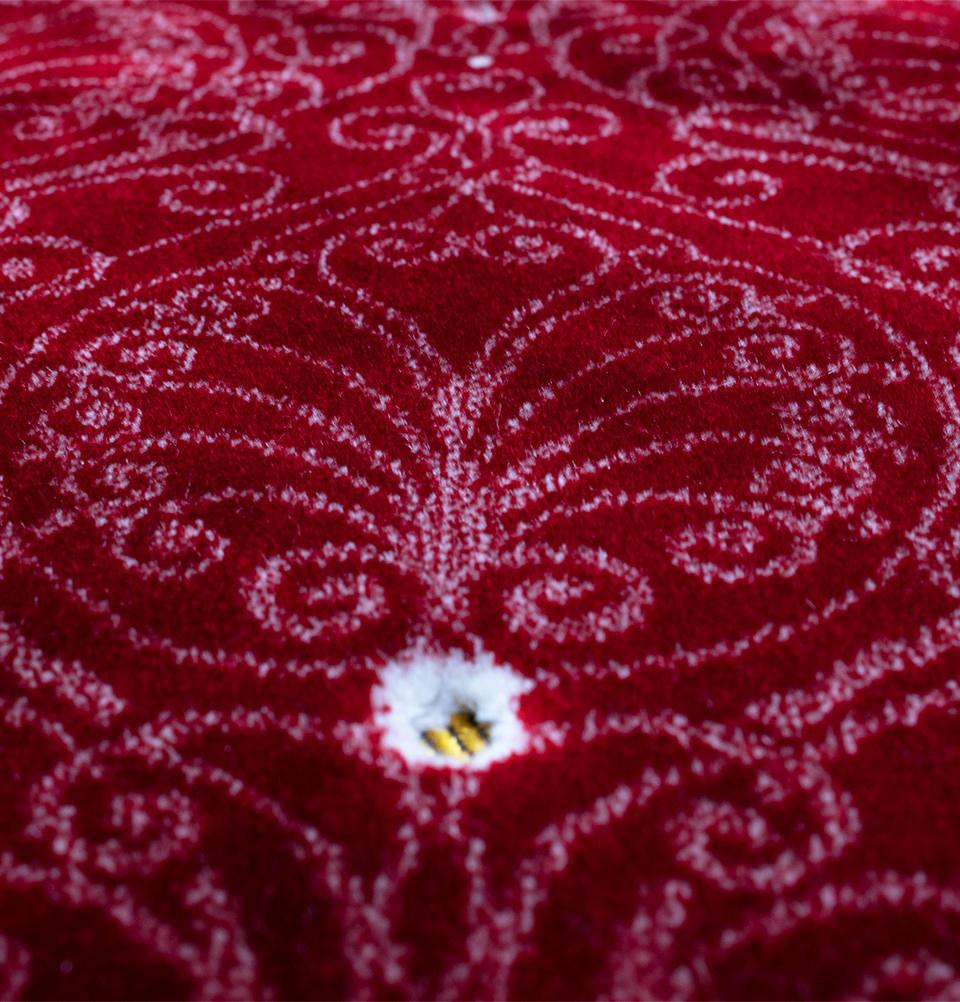 Modefa Prayer Rug Red Double Plush Wide Islamic Prayer Rug Topkapi - Red