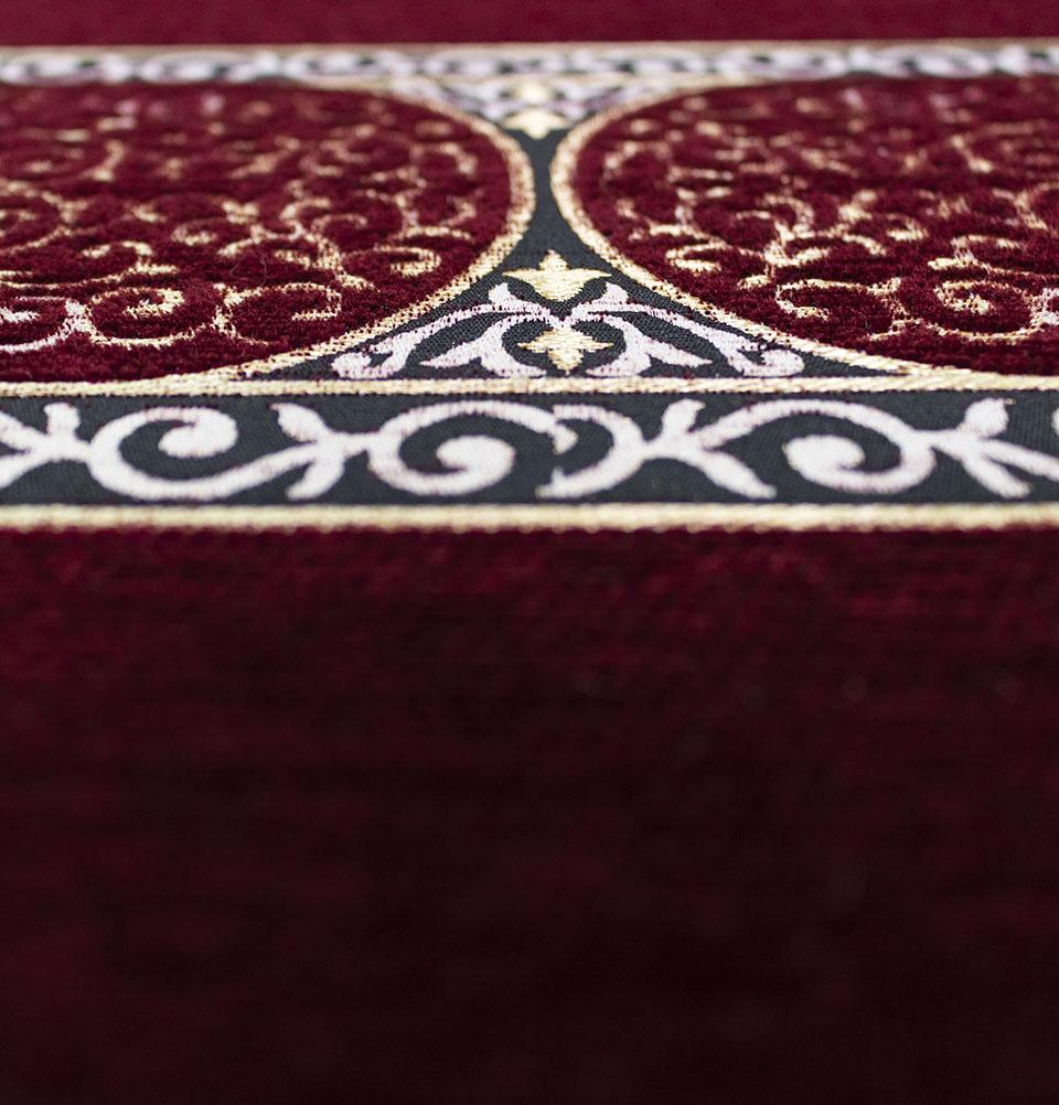 Modefa Prayer Rug Red Foldable Orthopedic Foam Islamic Prayer Rug | Luxury Meccan - Rich Red