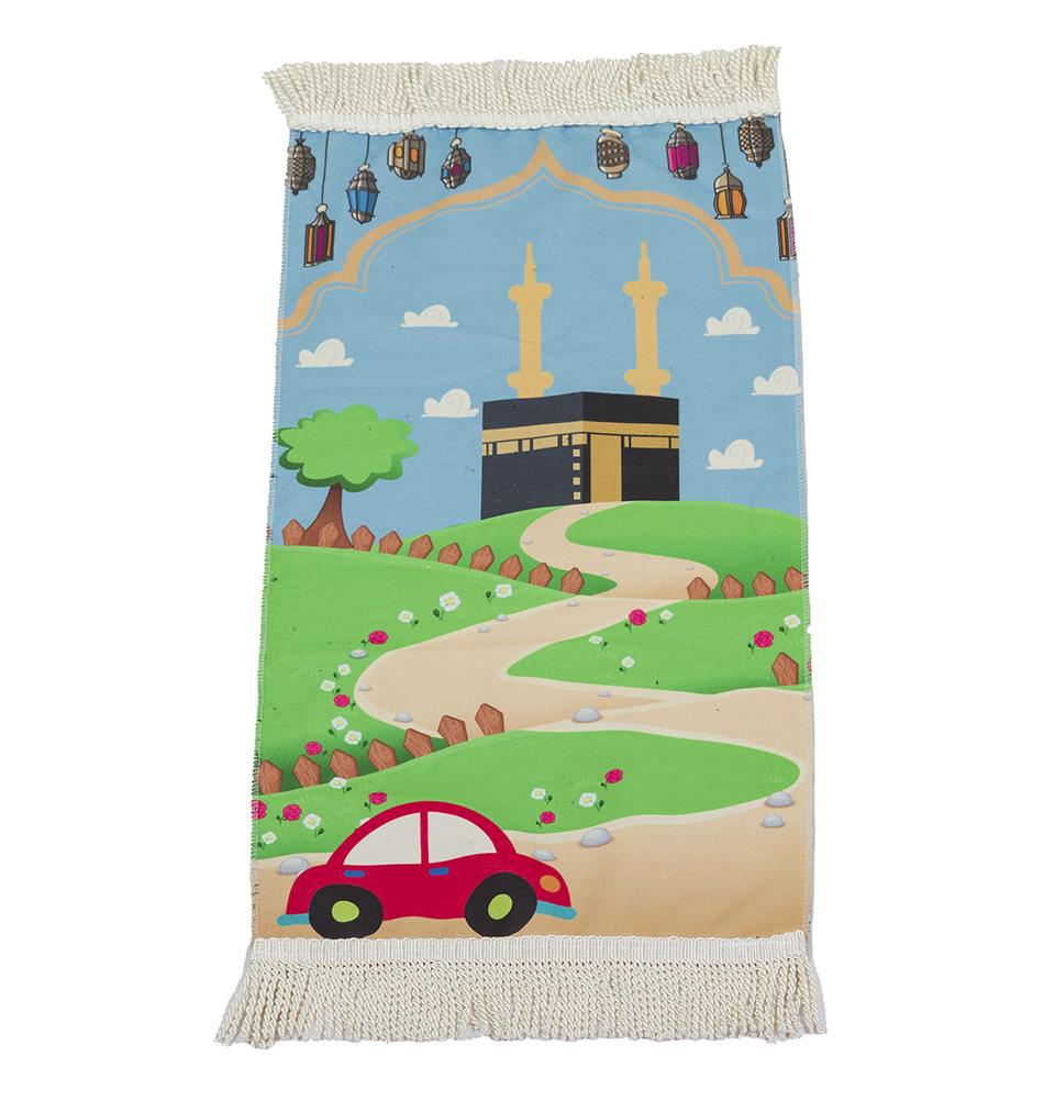 Modefa Prayer Rug Road to Mecca Child Size Islamic Prayer Rug - Fun Digital Print (Road to Mecca)