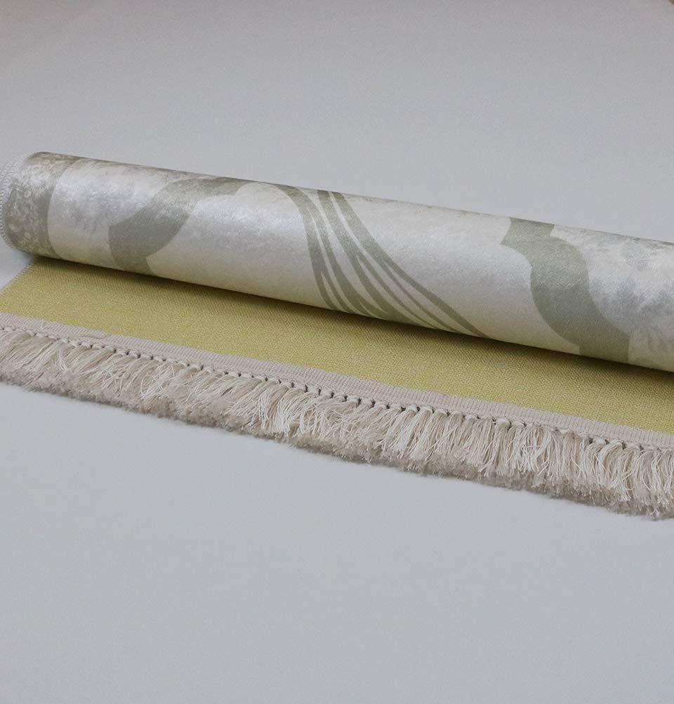 Rolled Islamic Prayer Rug - White Tulip